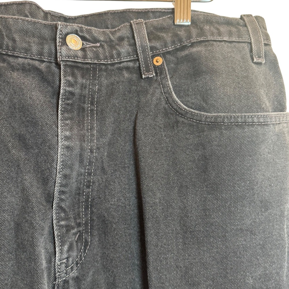 Levi's Men's Black Straight Leg Denim Jeans Pants - Picture 3 of 7
